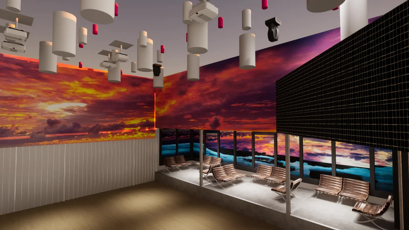 3D interior visualization of the Dallas nightclub concept — image 3 of 14.