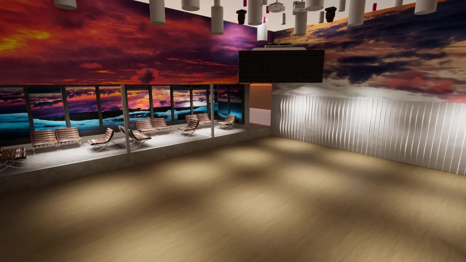3D interior visualization of the Dallas nightclub concept — image 13 of 14.
